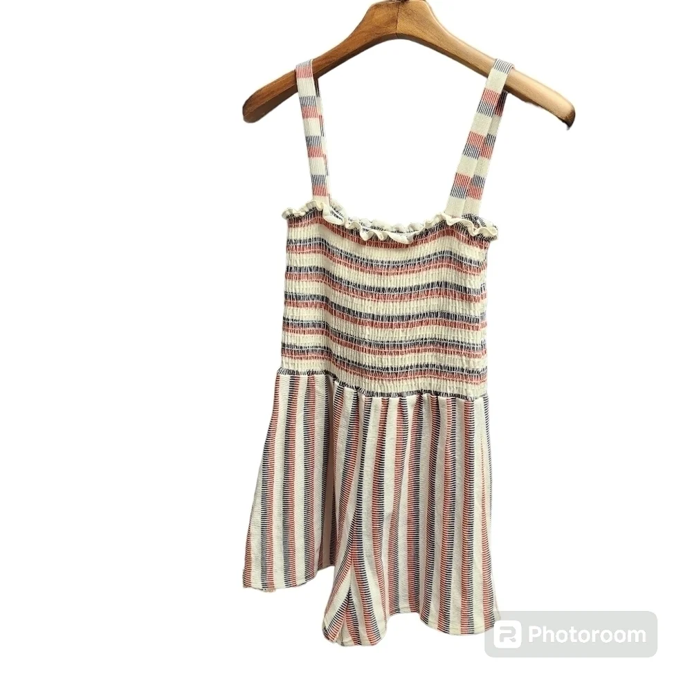 Caution To The Wind Red White and Blue Romper Sz. M - Picture 2 of 3